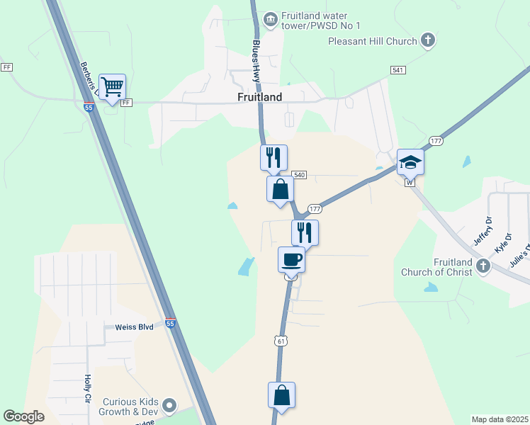 map of restaurants, bars, coffee shops, grocery stores, and more near 200 Lotus Drive in Jackson