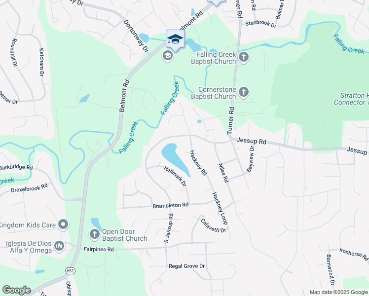 map of restaurants, bars, coffee shops, grocery stores, and more near 6408 Hackney Court in Richmond