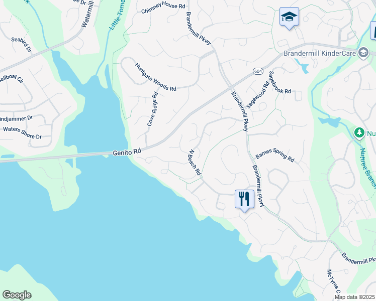 map of restaurants, bars, coffee shops, grocery stores, and more near 3305 Broad Oaks Road in Midlothian