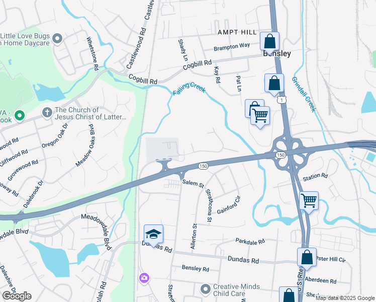 map of restaurants, bars, coffee shops, grocery stores, and more near 5701 Strathmore Road in Richmond