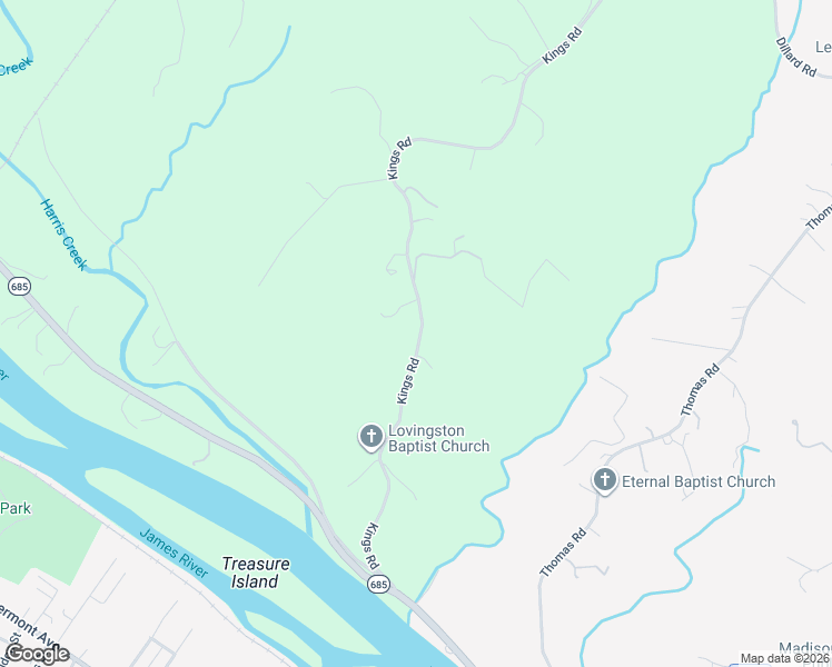 map of restaurants, bars, coffee shops, grocery stores, and more near 664 Kings Road in Madison Heights