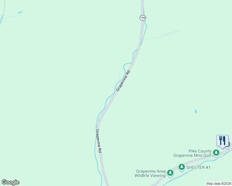 map of restaurants, bars, coffee shops, grocery stores, and more near 13551 Grapevine Road in Phyllis