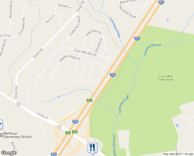 map of restaurants, bars, coffee shops, grocery stores, and more near 8001 Falcon Creek Drive in Henrico