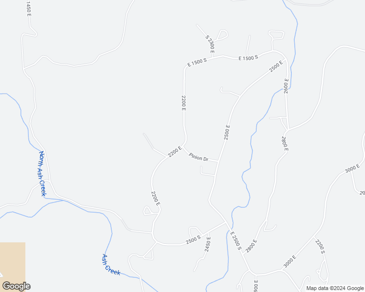 map of restaurants, bars, coffee shops, grocery stores, and more near 2102 South 2200 East in New Harmony