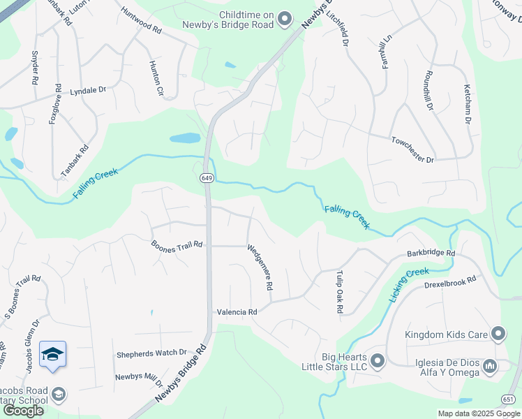 map of restaurants, bars, coffee shops, grocery stores, and more near 4503 Cordova Lane in Chesterfield