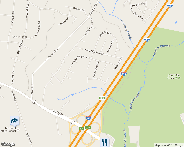 map of restaurants, bars, coffee shops, grocery stores, and more near 8032 Stonemeade Drive in Richmond