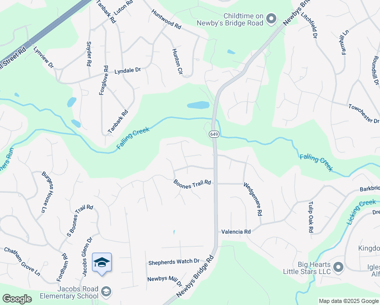map of restaurants, bars, coffee shops, grocery stores, and more near 8218 Post Land Court in Chesterfield