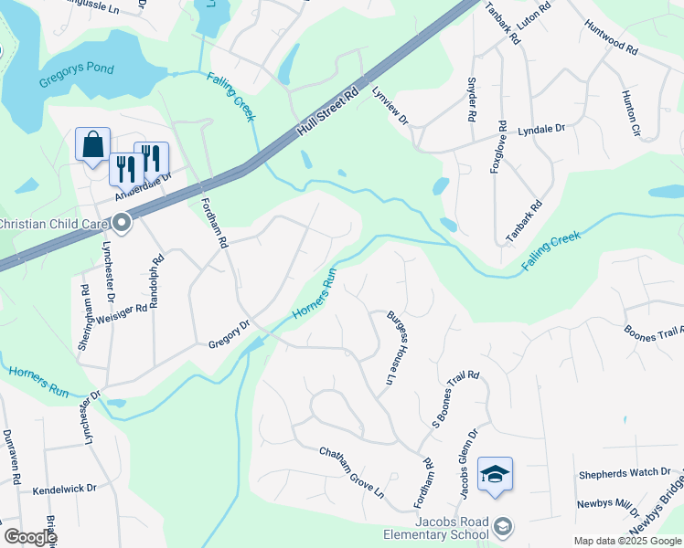 map of restaurants, bars, coffee shops, grocery stores, and more near 4101 Gloucestershire Street in Richmond