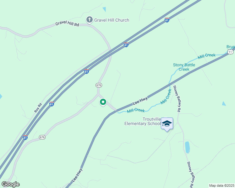map of restaurants, bars, coffee shops, grocery stores, and more near 140 Mountain View Road in Troutville