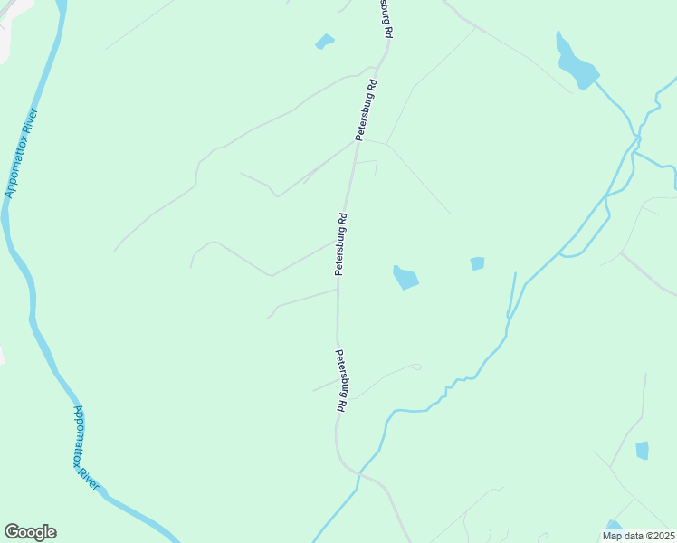 map of restaurants, bars, coffee shops, grocery stores, and more near 555 Petersburg Road in Powhatan