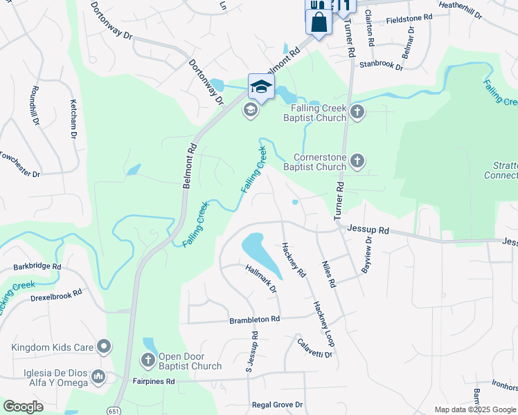 map of restaurants, bars, coffee shops, grocery stores, and more near 6431 Hackney Circle in Richmond