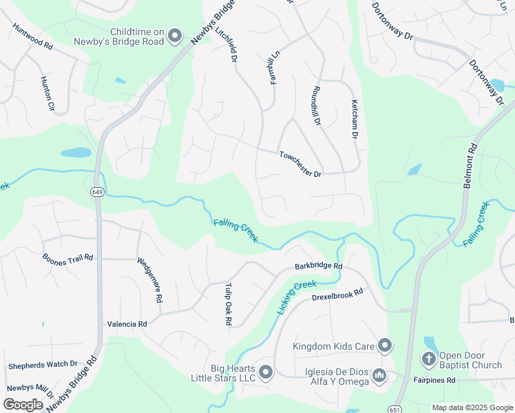 map of restaurants, bars, coffee shops, grocery stores, and more near 4500 Litchfield Drive in Chesterfield