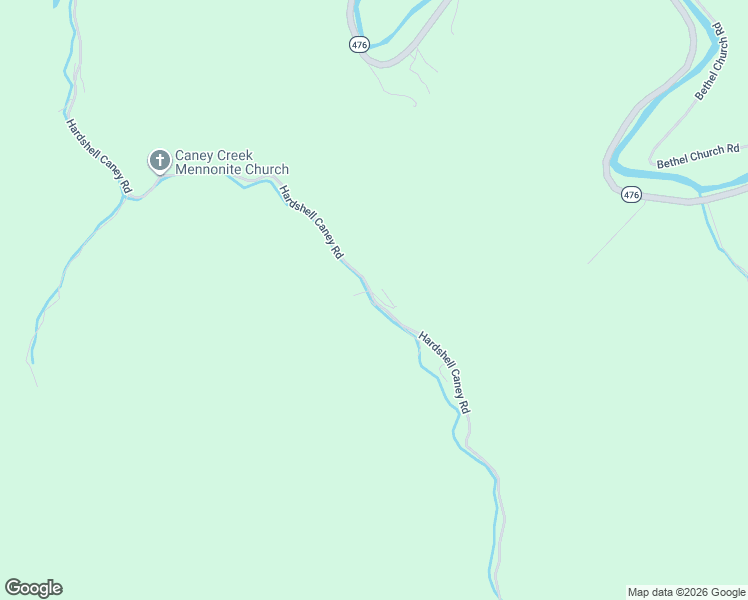 map of restaurants, bars, coffee shops, grocery stores, and more near Hardshell Caney Road in Hardshell