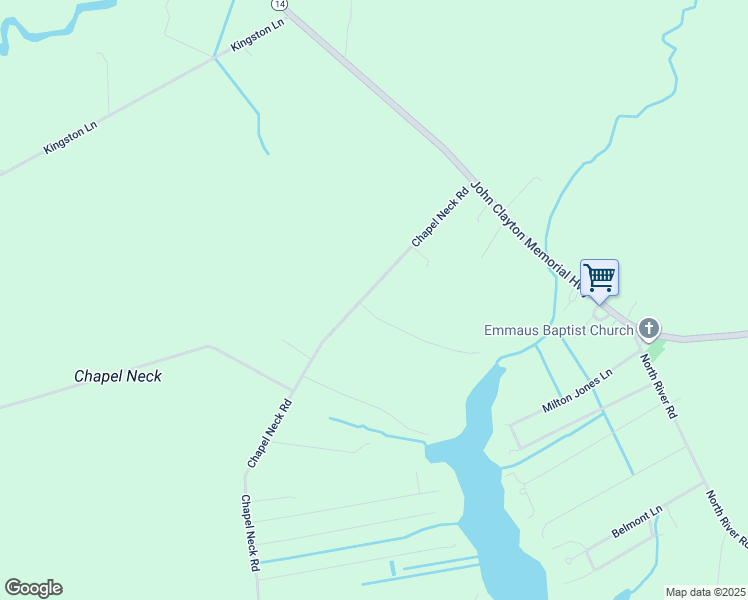 map of restaurants, bars, coffee shops, grocery stores, and more near 367 Chapel Neck Road in North