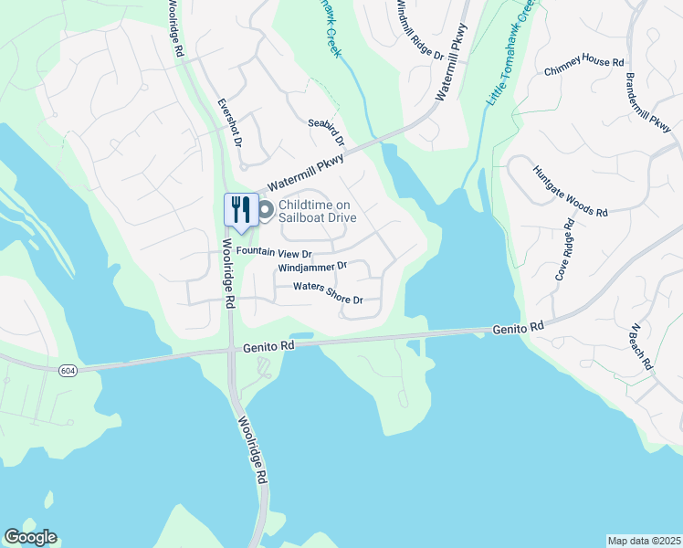 map of restaurants, bars, coffee shops, grocery stores, and more near 2907 Tidal Drive in Midlothian