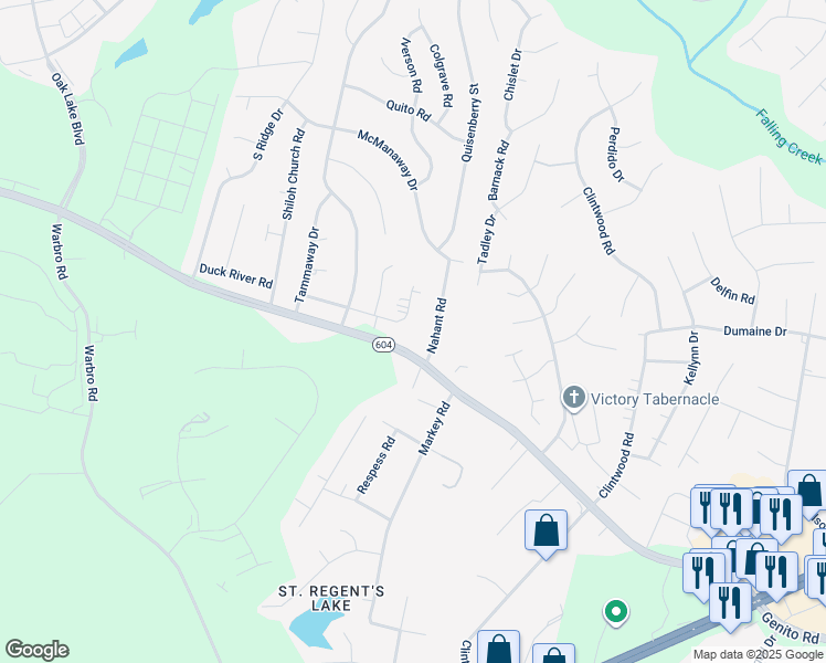 map of restaurants, bars, coffee shops, grocery stores, and more near 11929 Gardengate Road in Midlothian