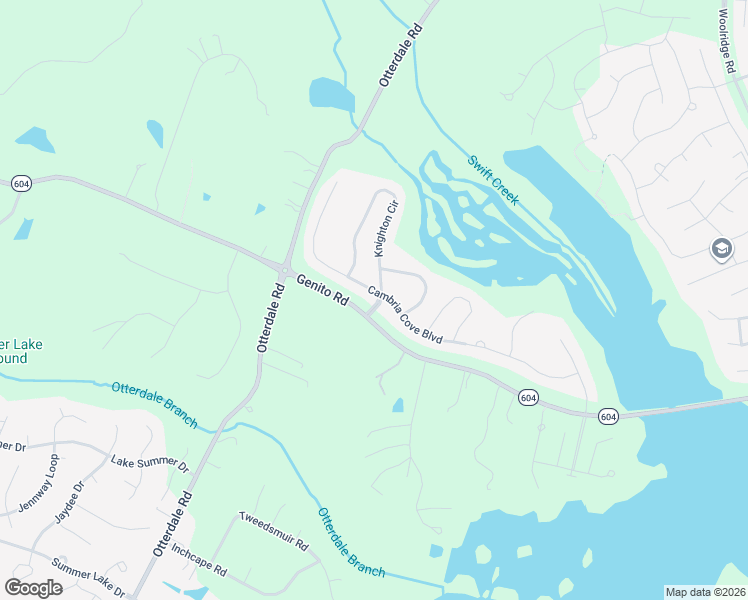 map of restaurants, bars, coffee shops, grocery stores, and more near 4100 Knighton Circle in Midlothian