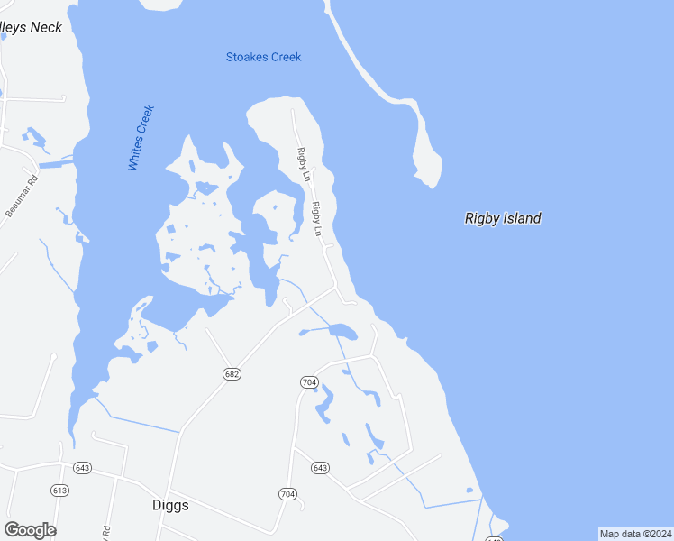 map of restaurants, bars, coffee shops, grocery stores, and more near 756 Whites Creek Lane in Diggs