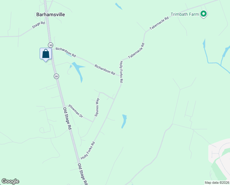 map of restaurants, bars, coffee shops, grocery stores, and more near 2400 West Miller Road in Toano