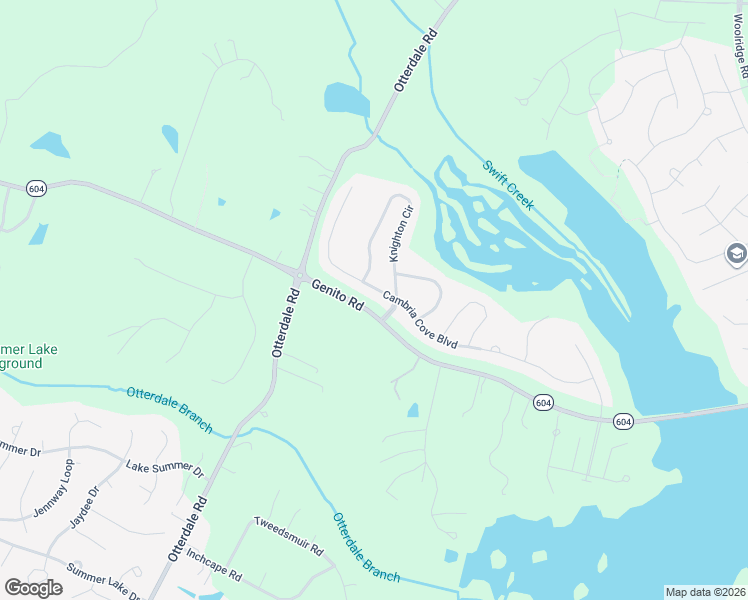 map of restaurants, bars, coffee shops, grocery stores, and more near 4100 Knighton Circle in Midlothian