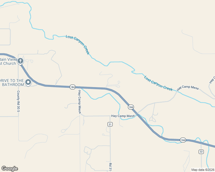 map of restaurants, bars, coffee shops, grocery stores, and more near 30981 Colorado 184 in Dolores