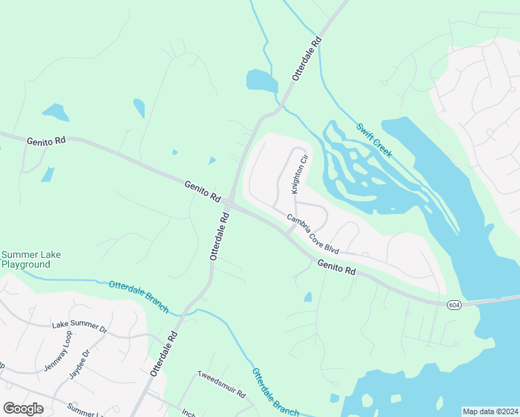 map of restaurants, bars, coffee shops, grocery stores, and more near 16013 Cambria Cove Boulevard in Midlothian