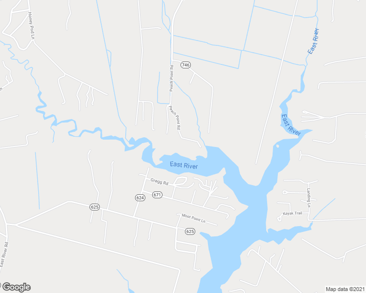 map of restaurants, bars, coffee shops, grocery stores, and more near 868 Peach Point Road in Mathews