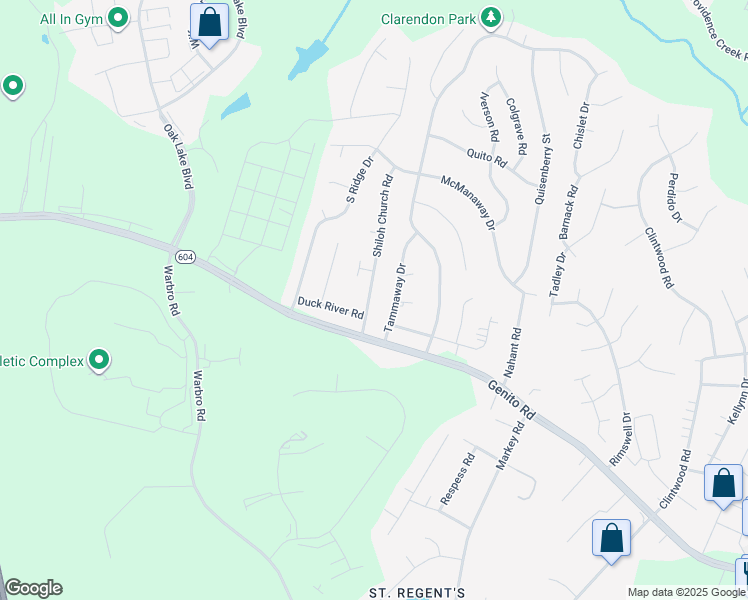 map of restaurants, bars, coffee shops, grocery stores, and more near 3119 Shiloh Church Road in Midlothian