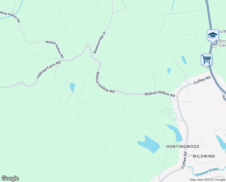 map of restaurants, bars, coffee shops, grocery stores, and more near 1507 Walnut Hollow Road in Lynchburg