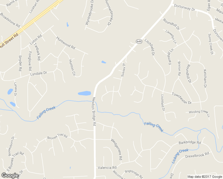 map of restaurants, bars, coffee shops, grocery stores, and more near 4208 Kempwood Place in Chesterfield