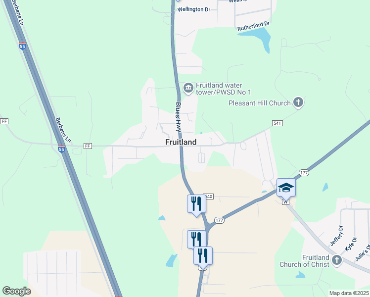 map of restaurants, bars, coffee shops, grocery stores, and more near 6080 U.S. 61 in Jackson