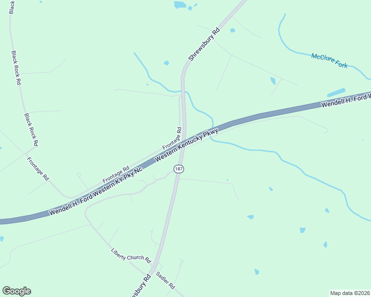 map of restaurants, bars, coffee shops, grocery stores, and more near Western Kentucky Parkway in Leitchfield