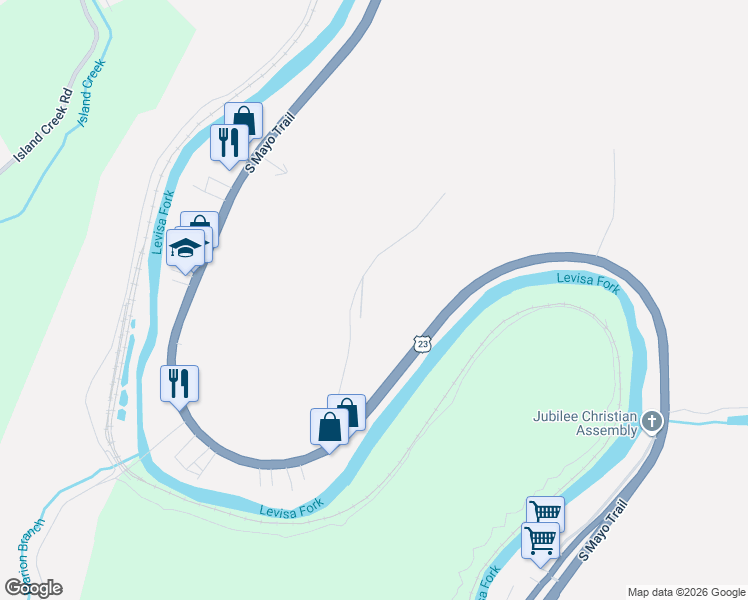 map of restaurants, bars, coffee shops, grocery stores, and more near 100-498 Yorkwood Forest Drive in Pikeville