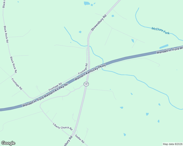 map of restaurants, bars, coffee shops, grocery stores, and more near Western Kentucky Parkway in Leitchfield