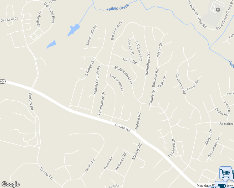 map of restaurants, bars, coffee shops, grocery stores, and more near 3107 Brookforest Road in Midlothian