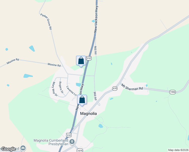 map of restaurants, bars, coffee shops, grocery stores, and more near 399 Mill Road in Magnolia