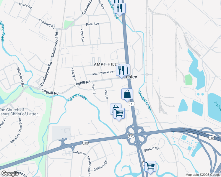 map of restaurants, bars, coffee shops, grocery stores, and more near 5431 Remuda Drive in Richmond