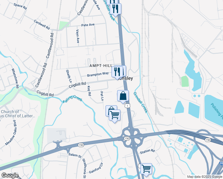 map of restaurants, bars, coffee shops, grocery stores, and more near 5431 Remuda Drive in Richmond