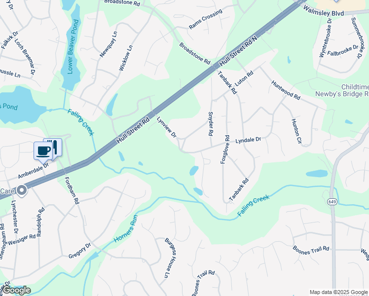 map of restaurants, bars, coffee shops, grocery stores, and more near 8844 Lyndale Drive in Richmond