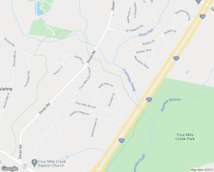 map of restaurants, bars, coffee shops, grocery stores, and more near 7667 King Eider Drive in Henrico