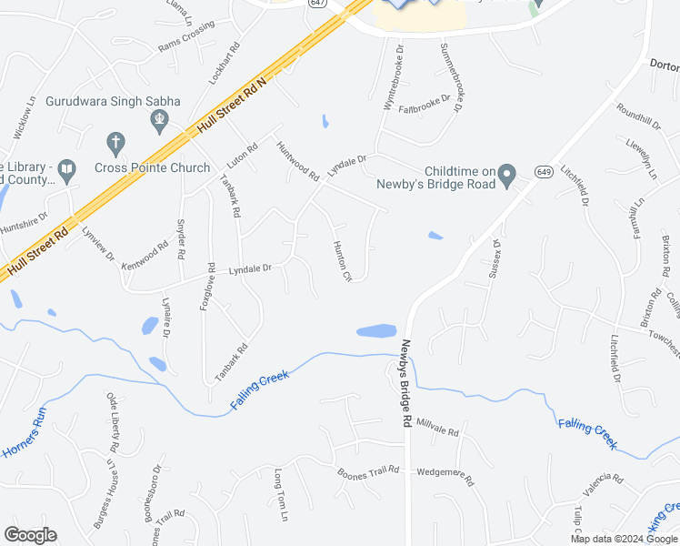 map of restaurants, bars, coffee shops, grocery stores, and more near 8350 Hunton Circle in Richmond