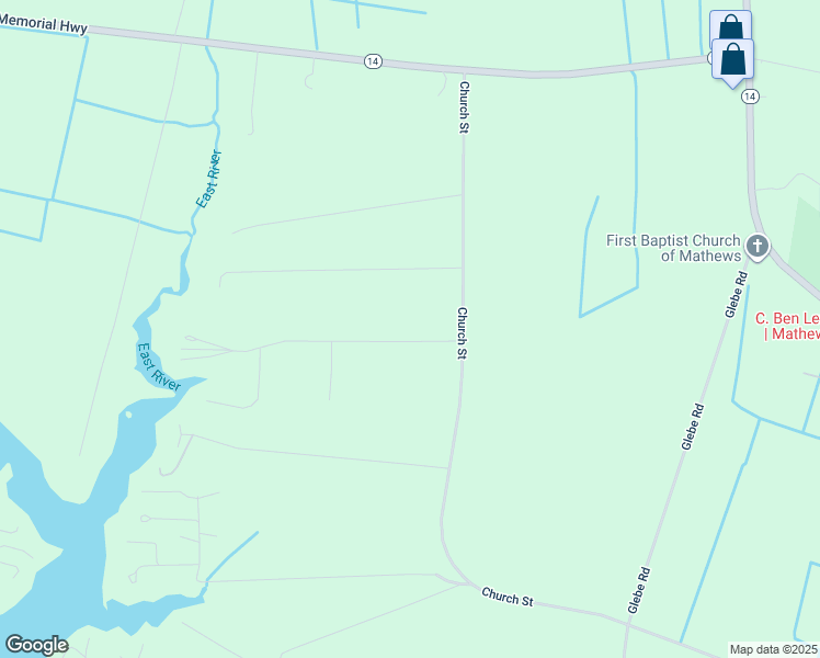 map of restaurants, bars, coffee shops, grocery stores, and more near 118 River Estates Place in Mathews