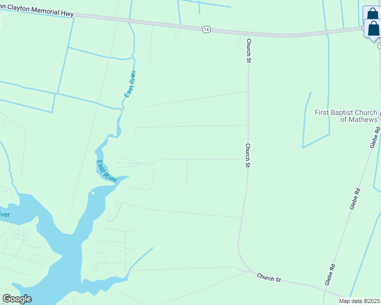 map of restaurants, bars, coffee shops, grocery stores, and more near 244 River Estates Pl in Mathews