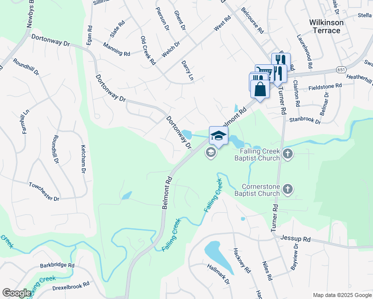 map of restaurants, bars, coffee shops, grocery stores, and more near 3900 Autumn Mist Court in Chesterfield