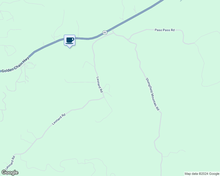 map of restaurants, bars, coffee shops, grocery stores, and more near 4688-4704 Leonard Road in Mariposa