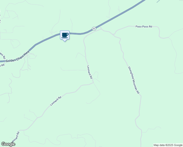 map of restaurants, bars, coffee shops, grocery stores, and more near 4688 Leonard Road in Mariposa