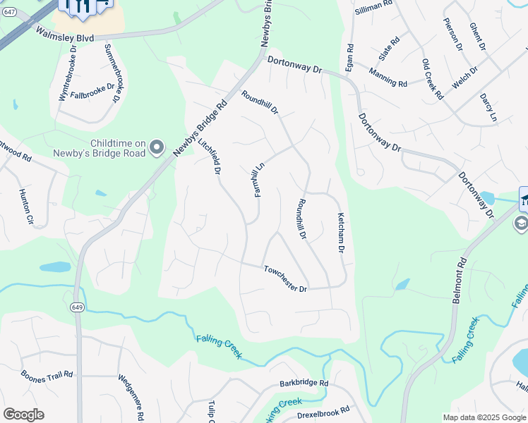 map of restaurants, bars, coffee shops, grocery stores, and more near 4249 Farmhill Lane in Chesterfield
