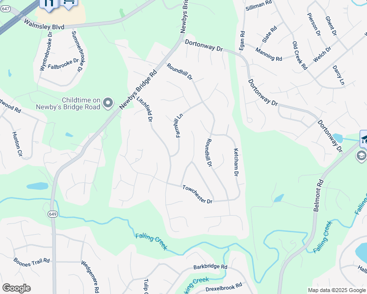 map of restaurants, bars, coffee shops, grocery stores, and more near 4249 Farmhill Lane in Chesterfield