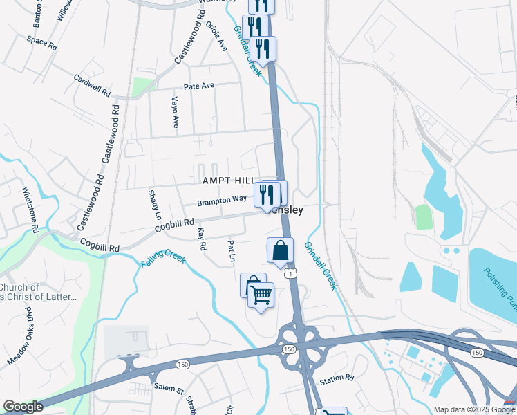 map of restaurants, bars, coffee shops, grocery stores, and more near 2716 Cogbill Road in Richmond