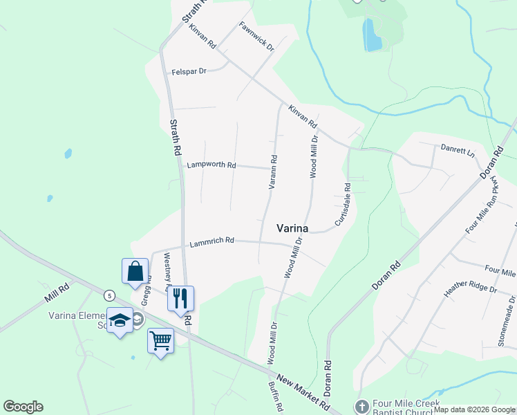 map of restaurants, bars, coffee shops, grocery stores, and more near 7810 Varann Road in Richmond